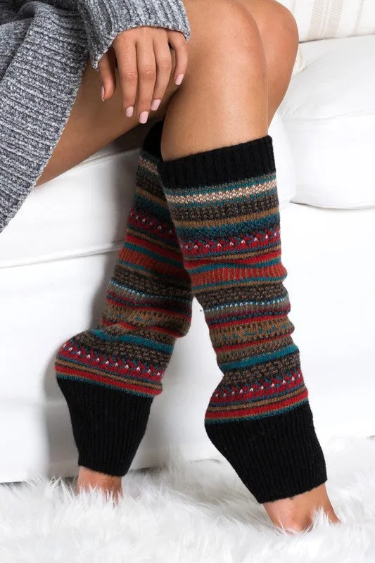 Short Fairisle Leg Warmers