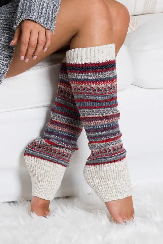 Short Fairisle Leg Warmers