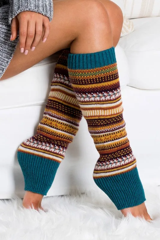 Short Fairisle Leg Warmers