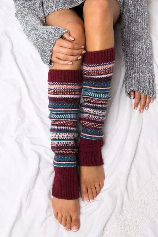 Short Fairisle Leg Warmers