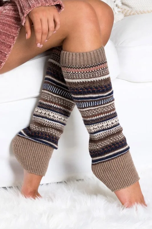 Short Fairisle Leg Warmers
