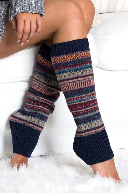 Short Fairisle Leg Warmers