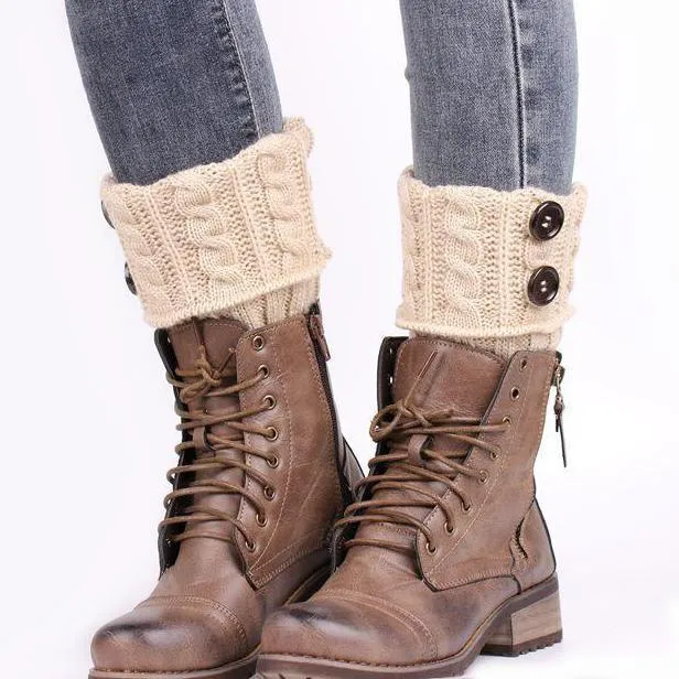 Short Knitted Leg Warmers