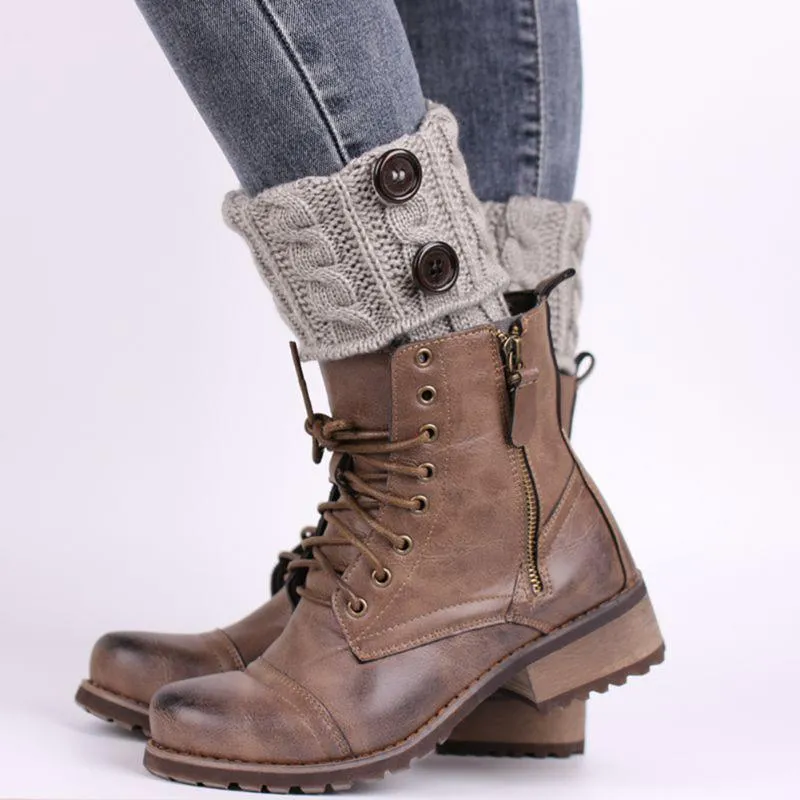 Short Knitted Leg Warmers