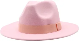 Solid Fedora Hats for Mens/Womens Fedora Hats Wide Brim Fedora Hats Rancher Hat