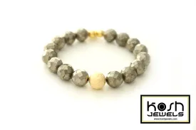 STARDUST SERIES SIGNATURE BEADED BRACELET - PYRITE
