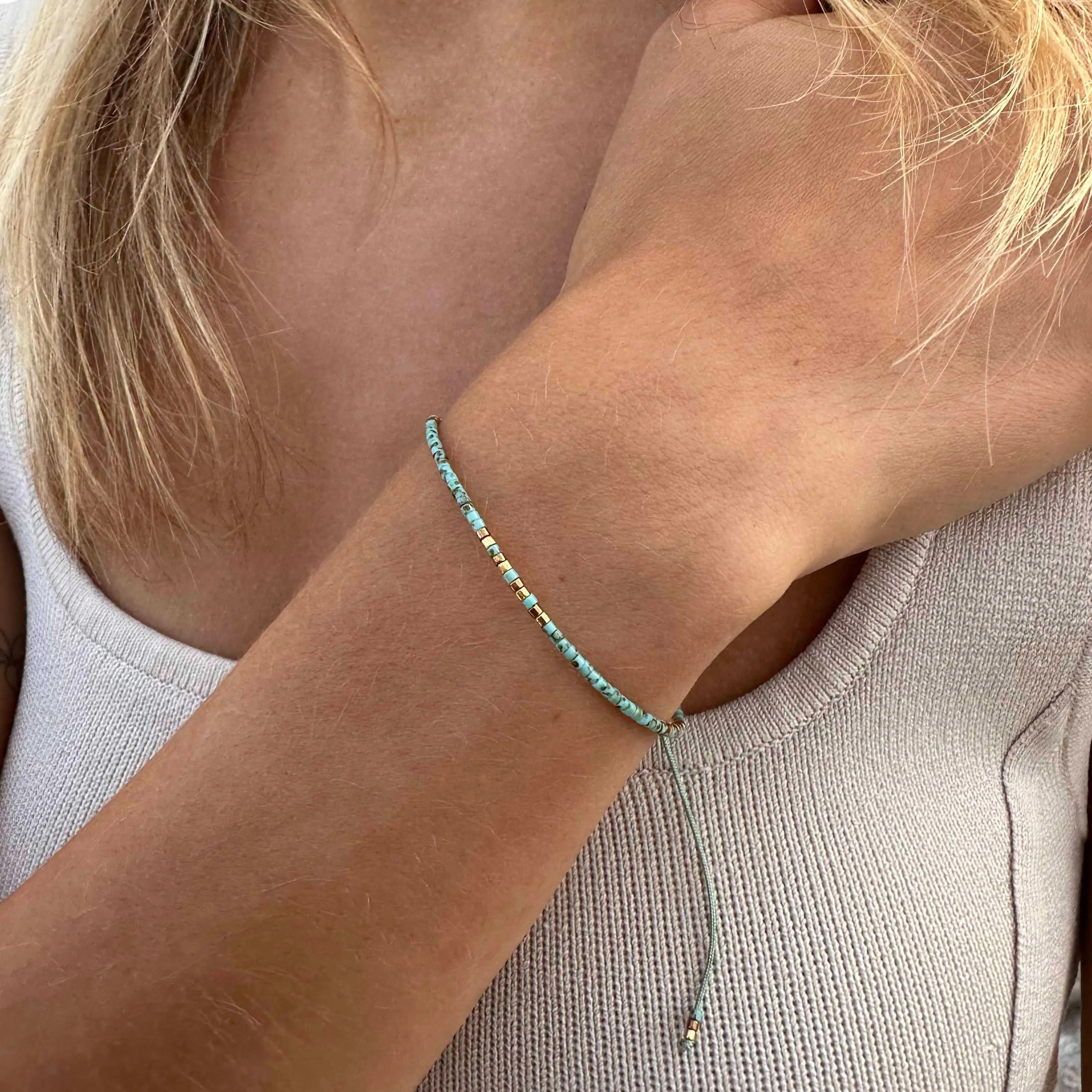 Tidepool Adjustable Beaded Bracelet