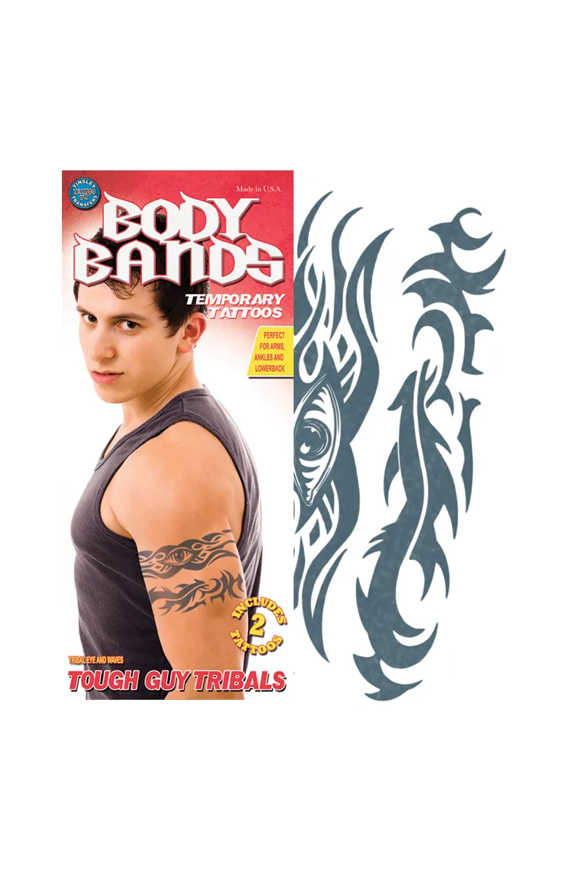 Tribal Eye Body Band Temporary Tattoo