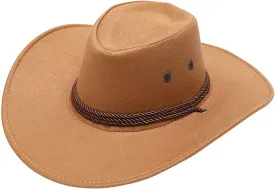 Women Men Classic Felt Wide Brim Western Cowboy Cowgirl Hat with Belt Buckle Outdoor Wide Brim Panama Hat