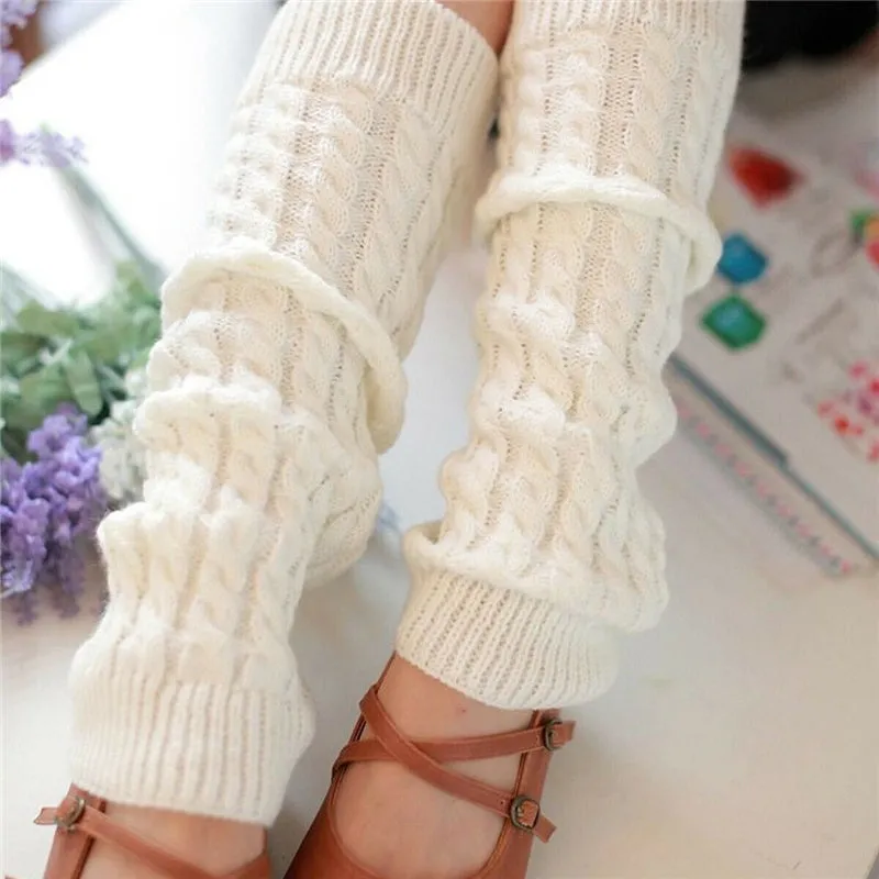 Women's Lolita Socks Leg Warmers Knitted Long Knee Foot Cover