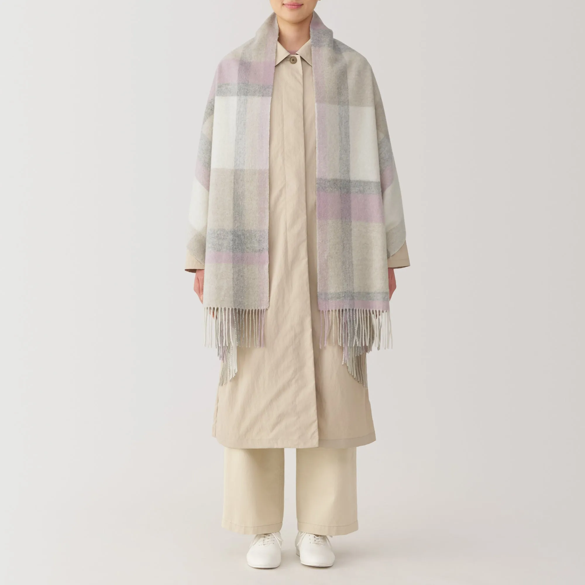 Wool Blanket Patterned Stole