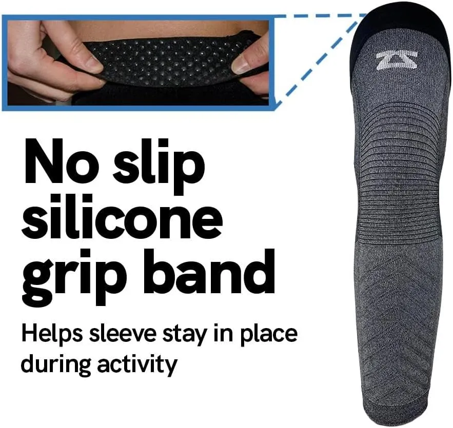 Zensah Full Leg Compression Sleeve - Long Length Support for Thigh, Knee, Calf for Men, Women, Running, Basketball, Football