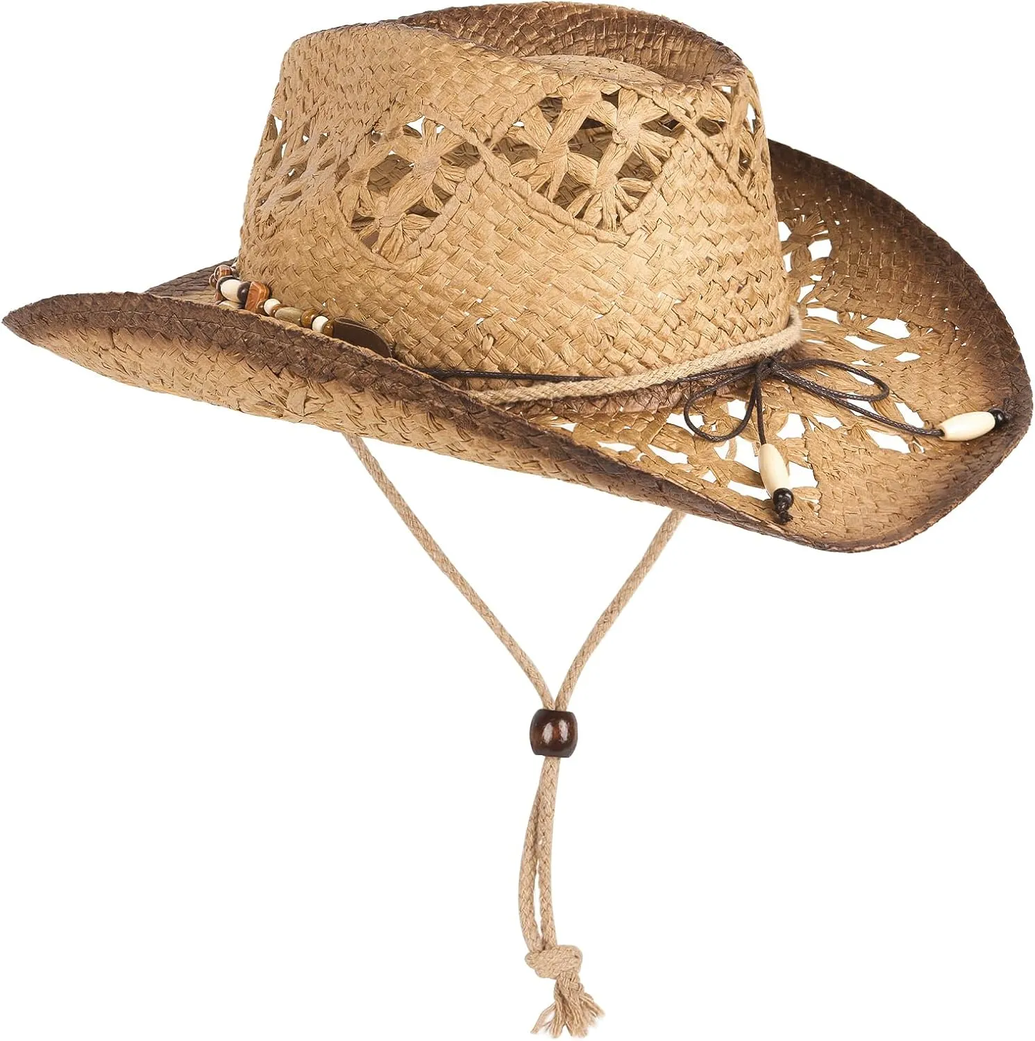 Zylioo XXL Straw Cowboy Hat,Large Size Western Cowgirl Hat,Wide Brim Woven Summer Sun Hats,Breathable Beach Travel Hats